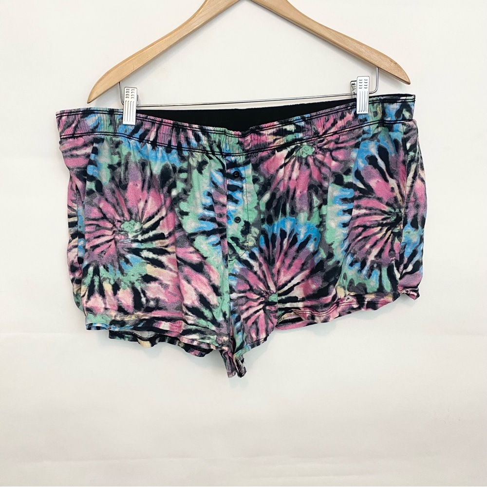Victoria’s Secret PINK tie dye boxer sleep shorts size XXL sleepwear